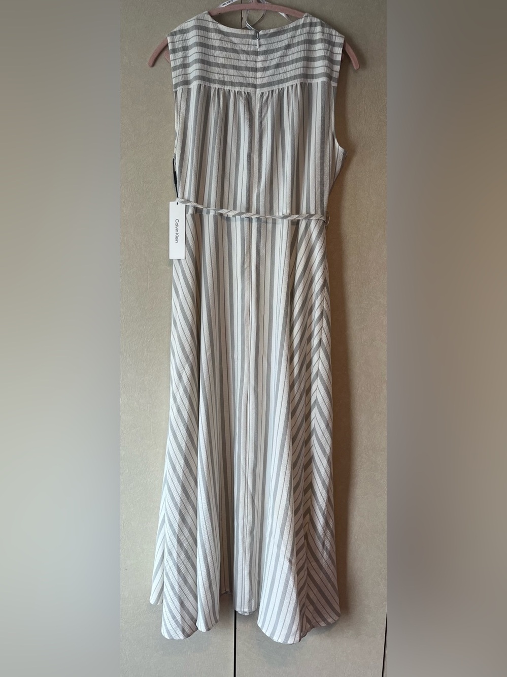 Calvin Klein sleeveless faux maxi dress NWT Size 16 - Picture 2 of 4